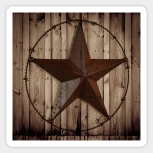 Rustic Old West Cowboy Western Country Star Magnet